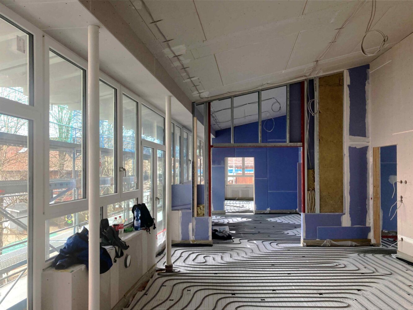 Die Bauarbeiten im Kindergarten