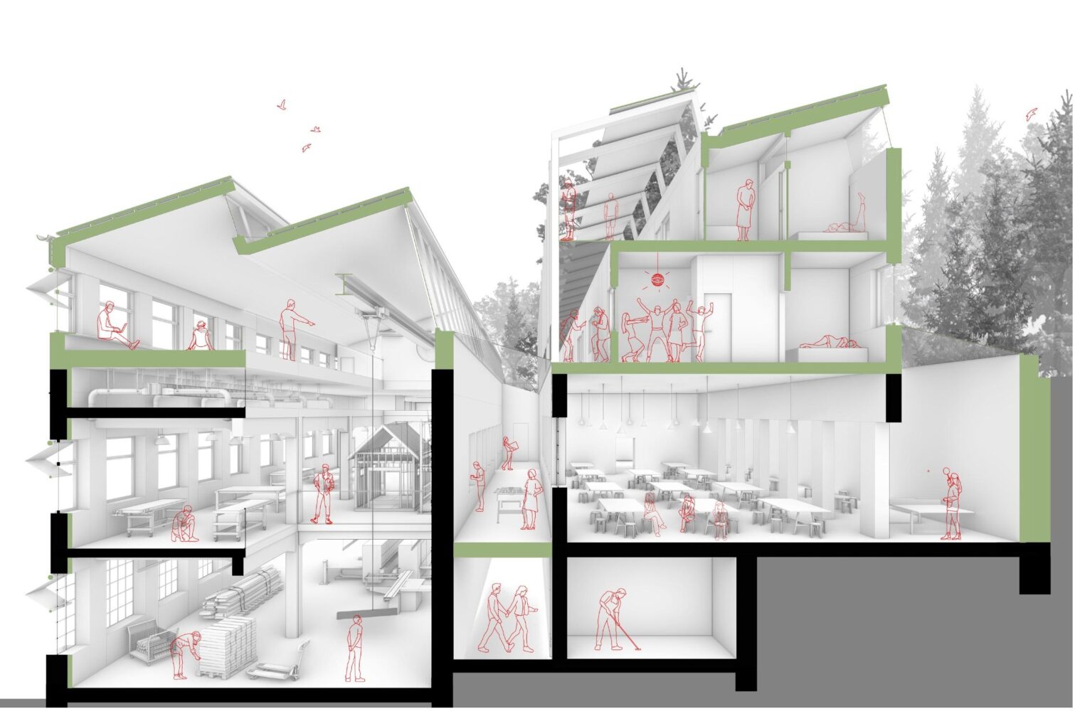 Semesterprojekt Holzbauakademie WS 25/26<br />
Emilia Evertz, Laura Nebe, Maren Schnell